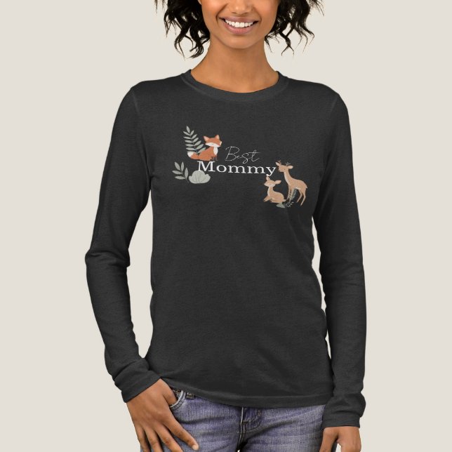 Skogsdjur Bästa Mamma  T Shirt (Framsida)