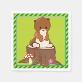 Skogsdjur | Bear Unge Pappersservett