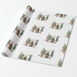 Skogsdjur, björn och mus presentpapper