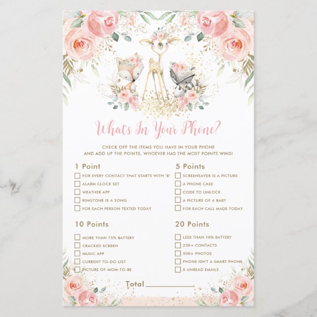 Skogsdjur - Blommigt i ditt Mobila spel (Framsida)