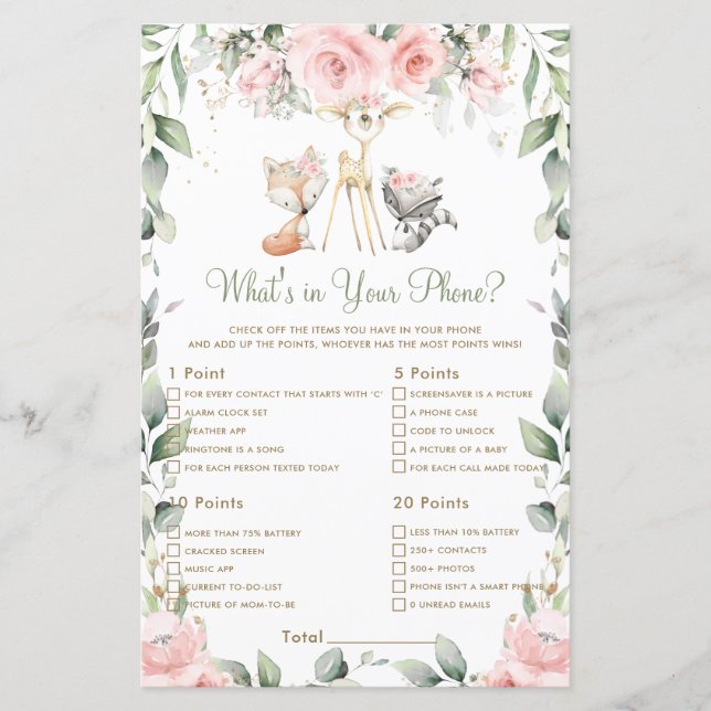 Skogsdjur - Blommigt i ditt Mobila spel (Framsida)