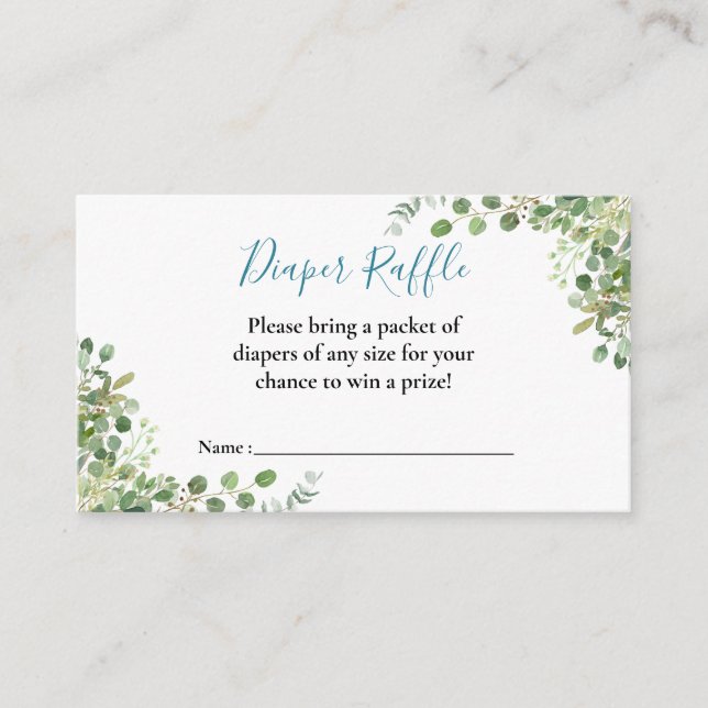 Skogsdjur Blue Lastbil Baby Shower Tilläggskort (Framsida)