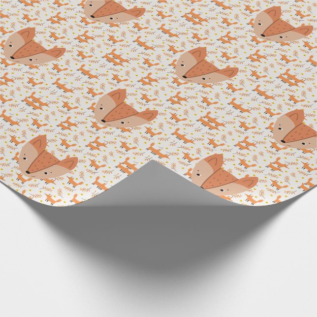 Skogsdjur Boho Design Fox Presentpapper (Hörn)