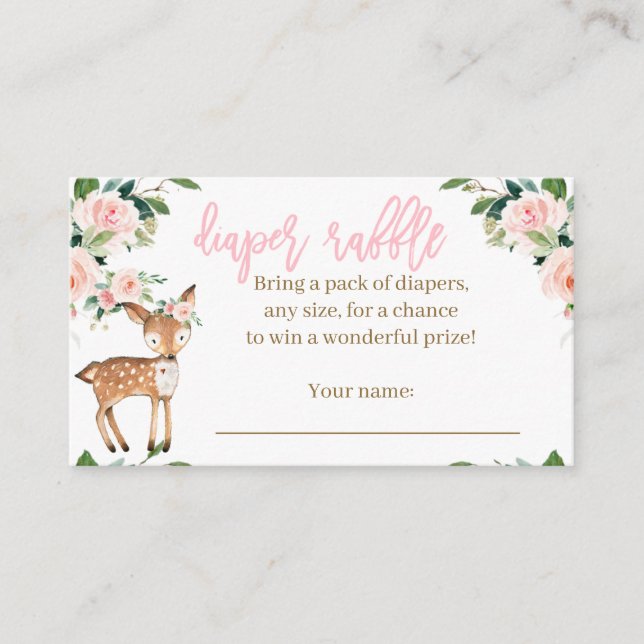 Skogsdjur dömer ut ett jaktkort för en flicka tilläggskort (Framsida)