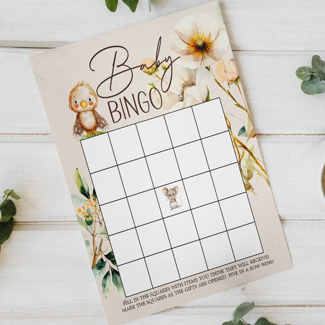 Skogsdjur Dubbla Sided Baby Shower Game (Skapare uppladdad)