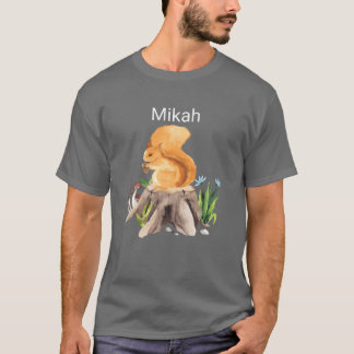 Skogsdjur ekorre med namn Mikah rolig T Shirt