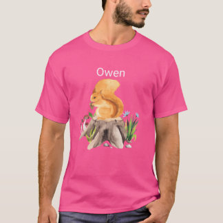 Skogsdjur ekorre med namn Owen vän T Shirt