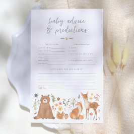 Skogsdjur föder förutsägelse och rådgivningsspel i