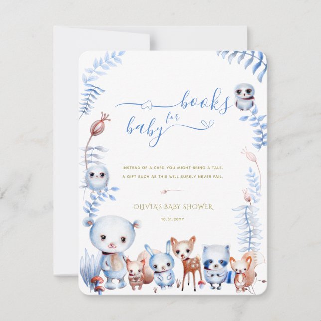 Skogsdjur för med sig ett Bok-babyvykort Anteckningskort (Framsida)