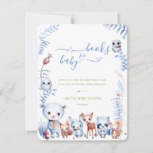 Skogsdjur för med sig ett Bok-babyvykort