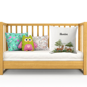 Skogsdjur för skog, hjort söt namn kudde