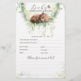 Skogsdjur Forest Greenery Baby Shower Game