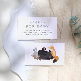 Skogsdjur Forest Greenery Baby Shower Tilläggskort