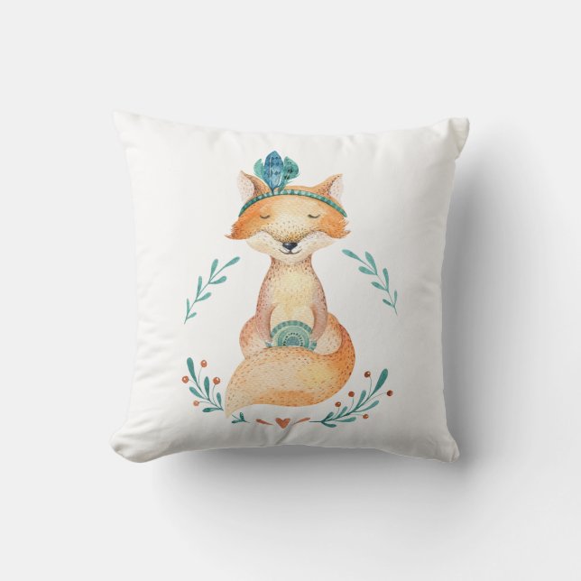 Skogsdjur Fox Decorative Pillow Kudde (Framsida)