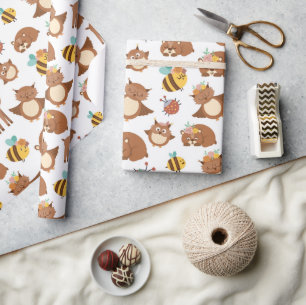 Skogsdjur Fox Hjort Barns födelsedag   Presentpapper