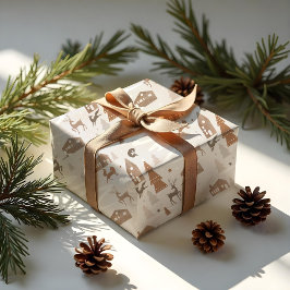 Skogsdjur Fox, Hjort & kanin Mysigt Village Presentpapper