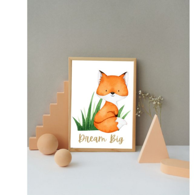 Skogsdjur Fox Nursery Poster (Skapare uppladdad)