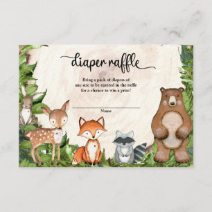 Skogsdjur Genery wooden slice diaper raffe Tilläggskort