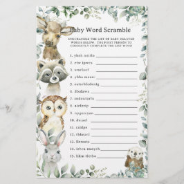 Skogsdjur Greenery Baby Ord Scramble Game