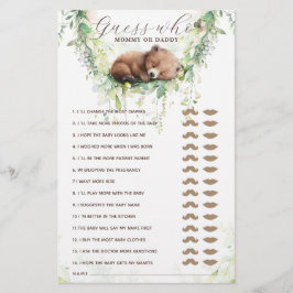 Skogsdjur Greenery Baby Shower Gissa