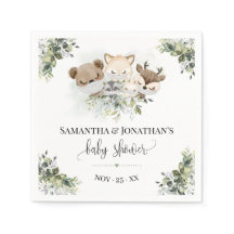 Skogsdjur Greenery Baby Shower