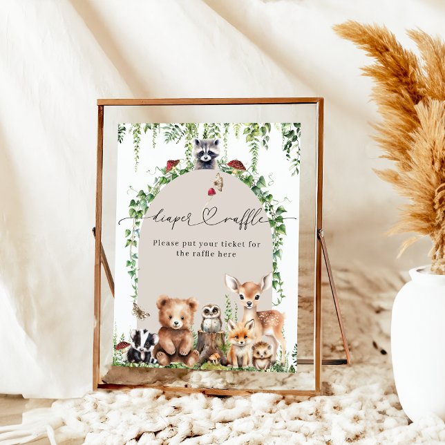 Skogsdjur Greenery Mushroom Baby Shower Poster (Skapare uppladdad)