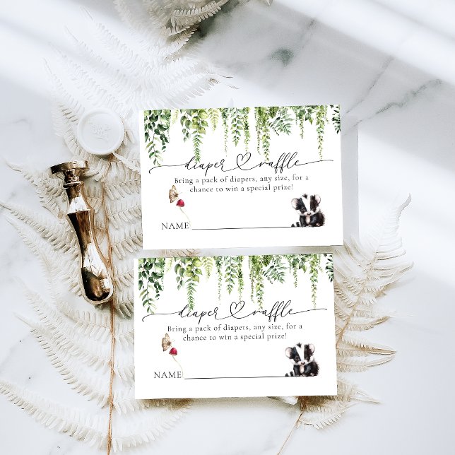 Skogsdjur Greenery Mushroom Baby Shower Tilläggskort (Skapare uppladdad)