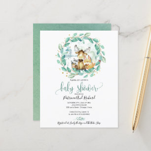 Skogsdjur Grönska Budget Baby Shower