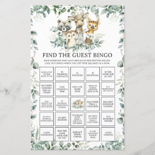SkogsDjur Grönska Hitta Gästen Bingo