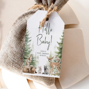 Skogsdjur Hej Baby Babykalas Tackkort Presentetikett