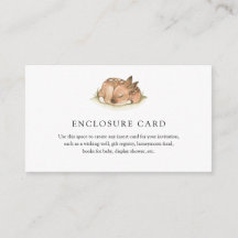 Skogsdjur Hjort Baby Shower Inneslutningskort