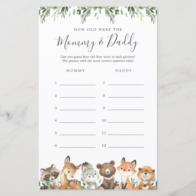 Skogsdjur Hur gamla var mamma och pappa (Framsida)