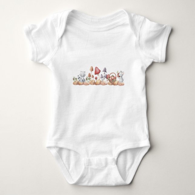 Skogsdjur i Cute baby T Shirt (Framsida)