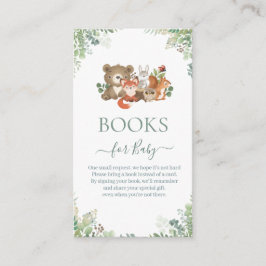 Skogsdjur i grönt Bokar för babyskor E Tilläggskort