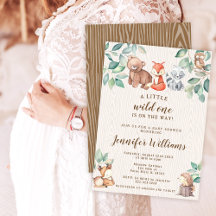 Skogsdjur i pojke-duschinbjudan