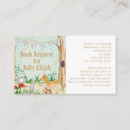 Skogsdjur i skogarna Hjort Uggla Bok Visitkort