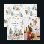 Skogsdjur i skogarna Winter Birthday Tack Kort<br><div class="desc">Ljusen är slut och kakan är bara ett minne, men kärlek finns kvar. Tack för att ni hjälpte er att fira speciella dagen. Har du en liten med en vinterfödelsedag? Detta party-tema är perfekt för babyduschar eller söta födelsedagsfester. Med en charmerande vinter-skogsmiljö med vackra djur. Det här förtjusande temat känns...</div>