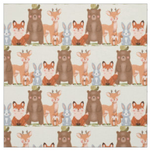 Skogsdjur i skogarna Woodland Wildlife Baby Tyg