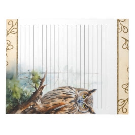 Skogsdjur i Uggla, naturen Anteckningsblock som be