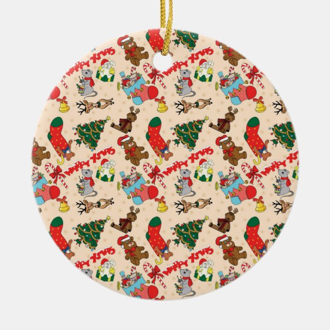 Skogsdjur Jul Julgransprydnad Keramik (Framsidan)