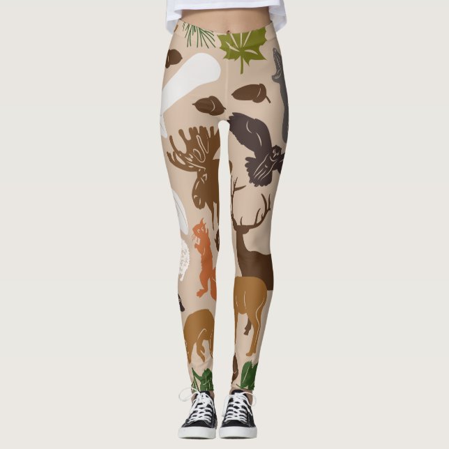 Skogsdjur Leggings (Framsida)