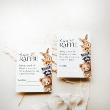 Skogsdjur Modern Baby Shower Diaper