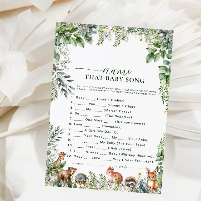 Skogsdjur Namnge Den Här Bebisen Duschspel (Skapare uppladdad)