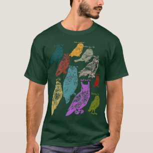 Skogsdjur Native Birds Uggla T Shirt