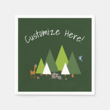 Skogsdjur party pappra blöjor