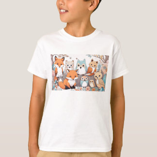 Skogsdjur - räv och Uggla T Shirt