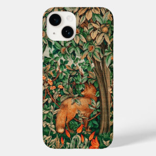 SKOGSDJUR Red Fox,Fästmedel,Grönt Blommigt