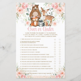 Skogsdjur Rosa Blommigt över eller under Spel