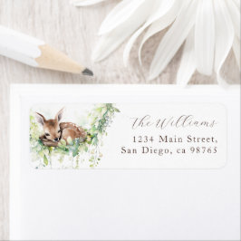 Skogsdjur Skogenery Pojke Shower Returadress Etikett