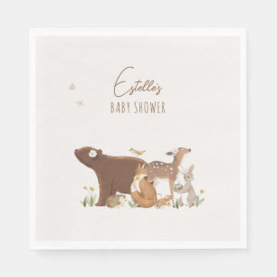 Skogsdjur Skogs Vänner Baby Shower Pappersservett